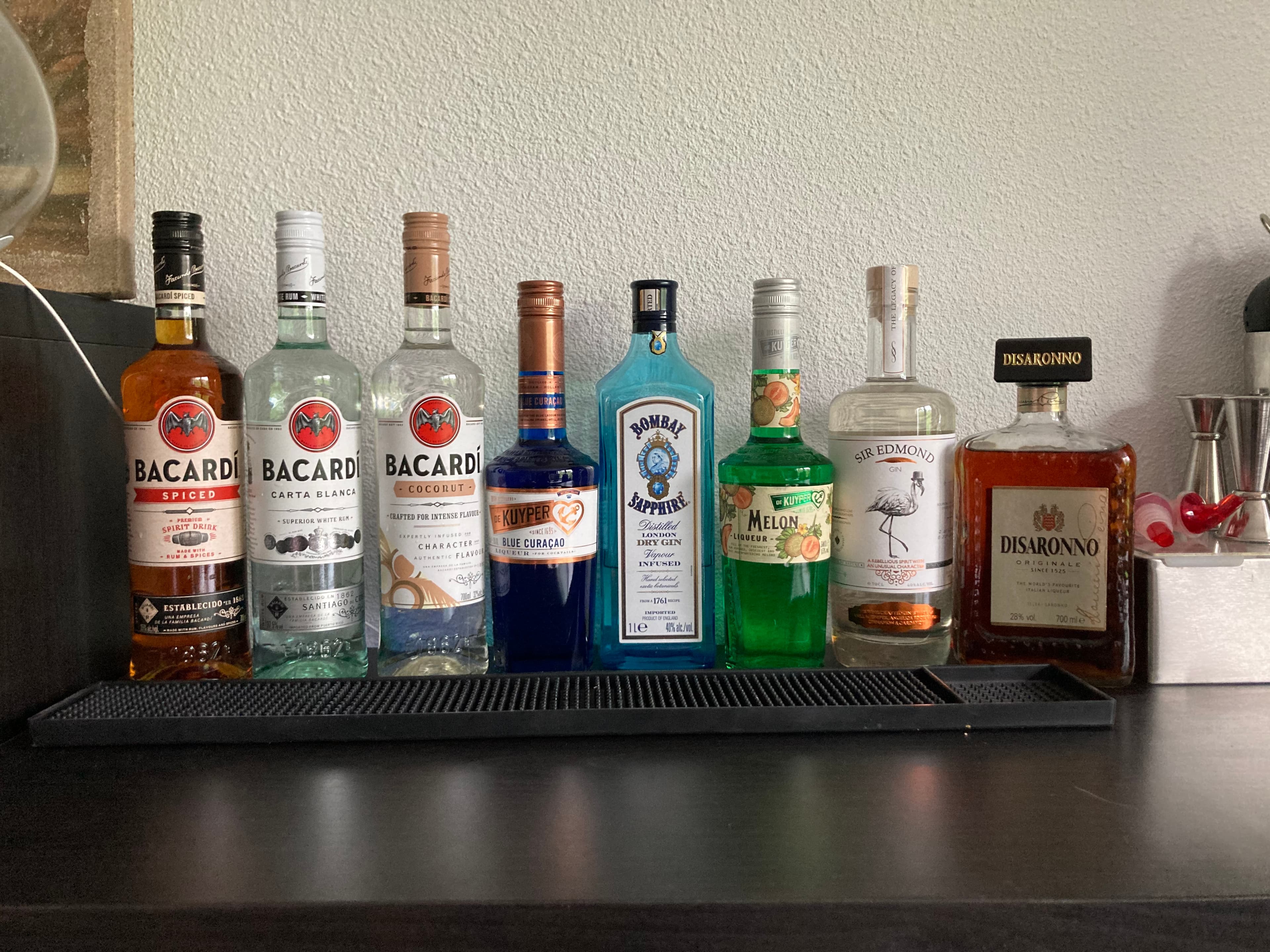 Bob's Cocktail Club bar setup