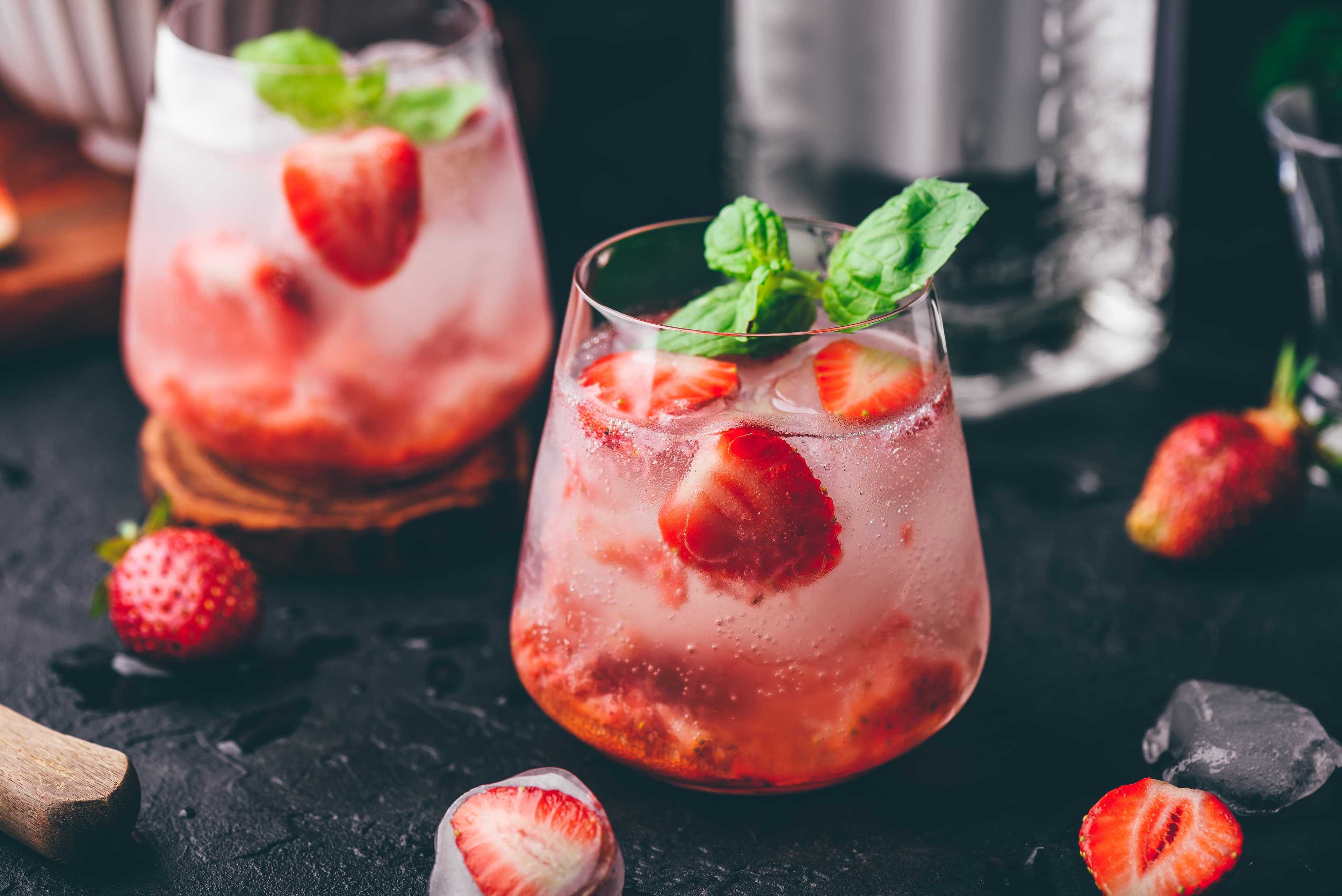 Strawberry cocktails
